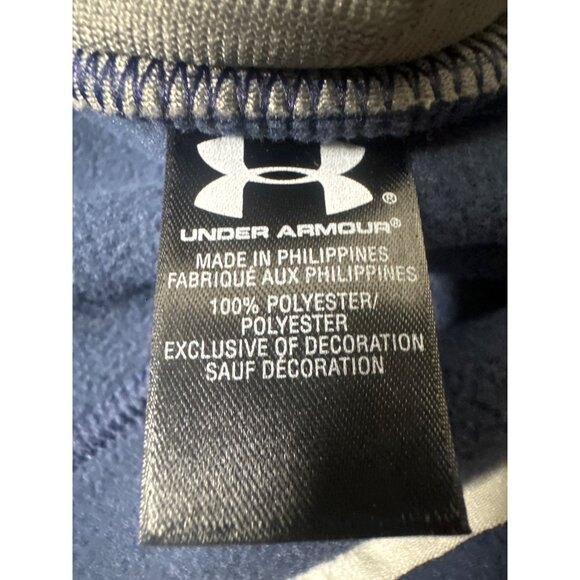 Under Armour Mens Navy Fleece Jacket M AllSeasonGear Quick Dry Quiet Performance - Picture 4 of 7